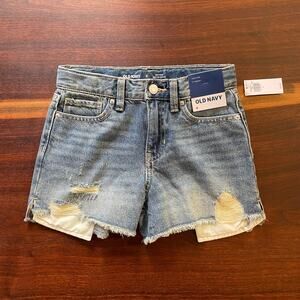 Old Navy Girls Jean Shorts Distressed Spring Summer Size 8 NWT